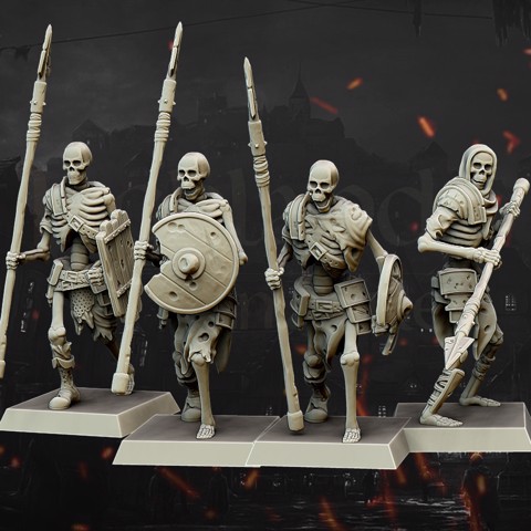Image of Skeleton Spearmen Core Unit - Highlands Miniatures
