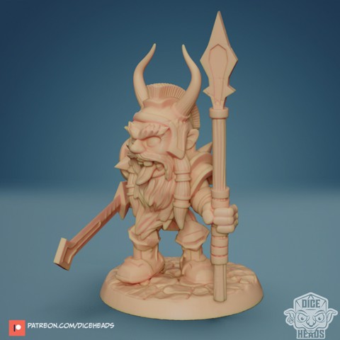 Image of Dwarf Fighter 24mm PRE-SUPPORTED