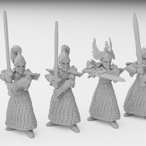 Image of Elf Swordmaster Miniatures (28mm, modular)