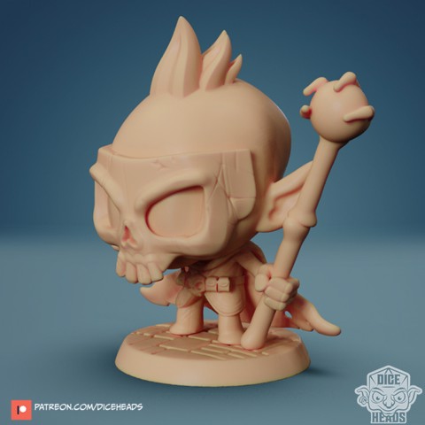 Image of Chibi Necromancer 24mm PRE-SUPPORTED