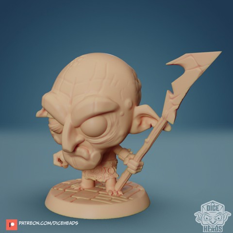 Image of Chibi Goblin Huntress 24mm PRE-SUPPORTED