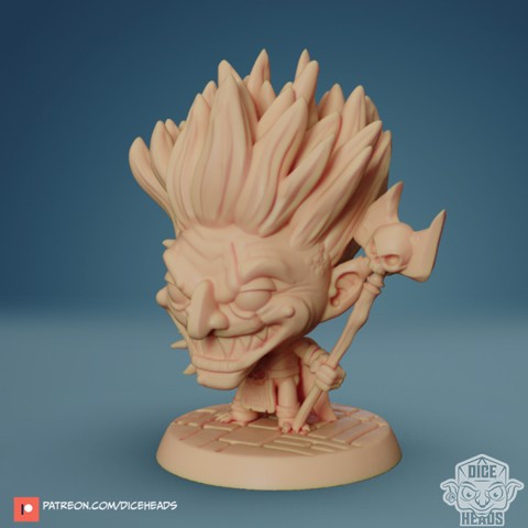 Image of Chibi Goblin Witchdoctor 24mm PRE-SUPPORTED