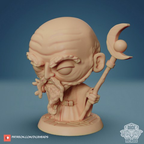 Image of Chibi Human Wizard 24mm PRE-SUPPORTED