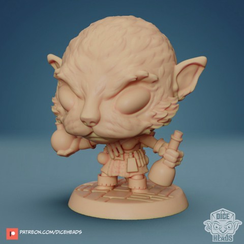 Image of Catfolk Alchemist 24mm PRE-SUPPORTED