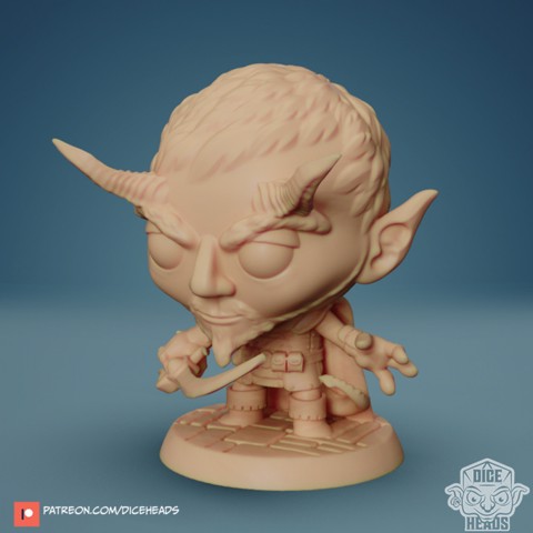 Image of Chibi Devilkin Fighter 24mm PRE-SUPPORTED