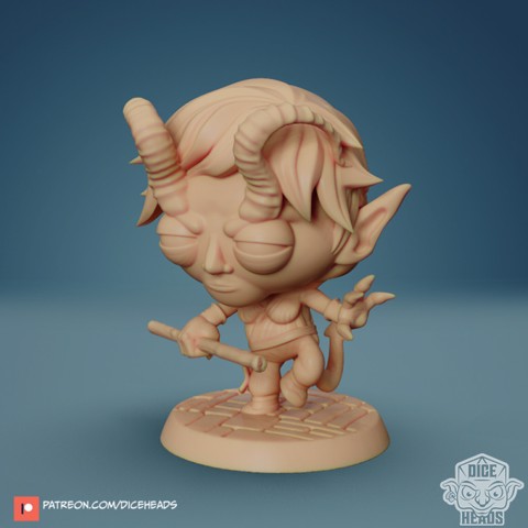 Image of Chibi Devilkin Monk 24mm PRE-SUPPORTED