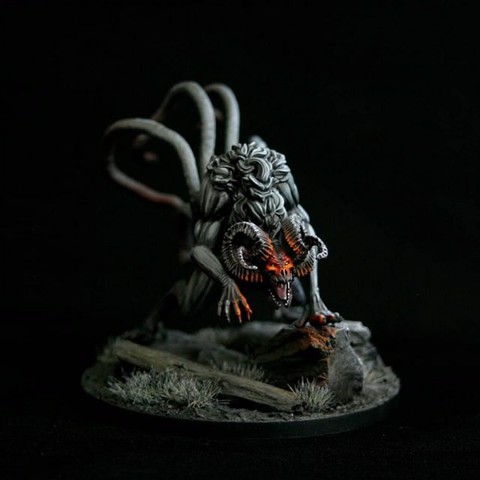 Image of Six Tailed Beast - Dark Fantasy Miniature