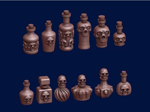 Image of Skull Bottles