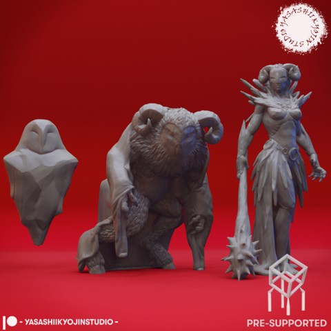 Image of Crone, Maiden + Womb - Tabletop Miniatures (Pre-Supported)