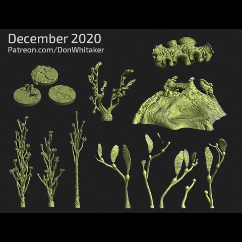 Image of Undersea Plants and Aquatic Terrain - Patreon rewards December 2020