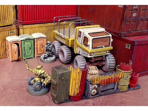 Image of 28mm Portaloo and other Scatter Terrain
