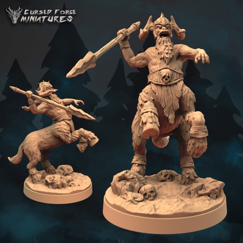 Image of Pre-supported Centaur (lance pose) rpg miniature