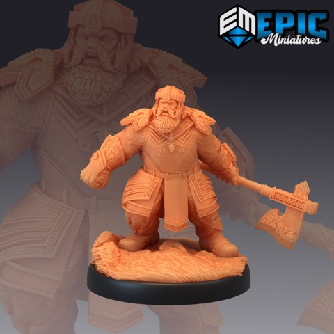 Image of Nordic Dwarf Axe / Armored Warrior Fighter