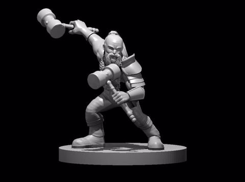 Image of Dwarf Fighter 3 Dual Hammers