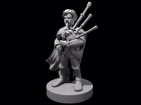 Image of Gnome Male Bard with Bagpipes