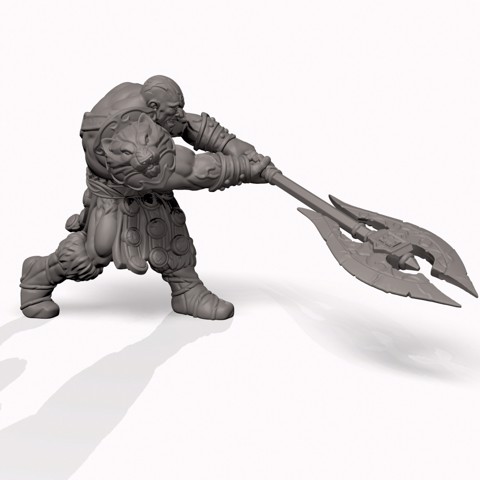 Image of Goliath Barbarian 2-Handed Weapon -  - Professionally pre-supported!