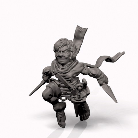 Image of Halfling Rogue  - Professionally pre-supported!