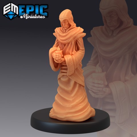Image of Yellow Cultist Praying / Priest