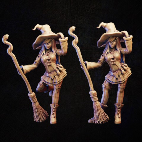 Image of Witch with broom
