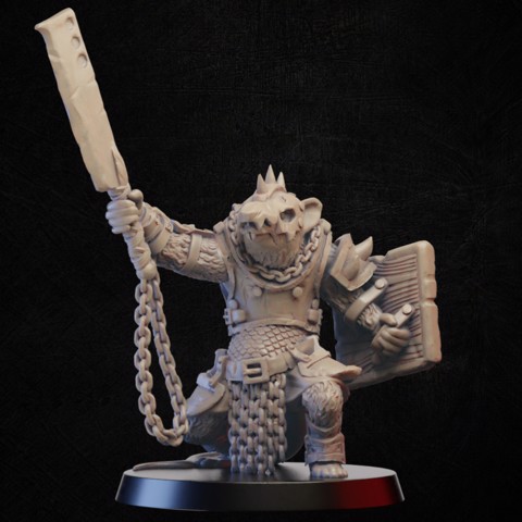 Image of rat warrior with sword and sheld