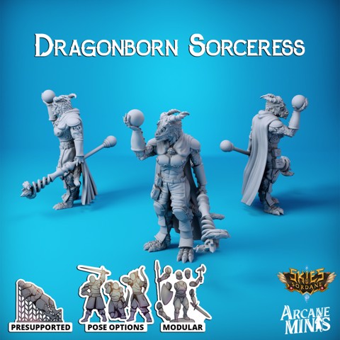 Image of Dragonborn Sorceress - Artificer Guilds