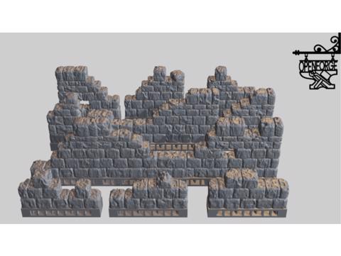 Image of OpenForge 2.0 Separate Wall Dungeon Stone Ruined Primary Walls