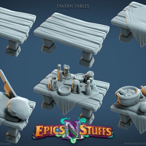 Image of Tavern Tables 1-6 props - pre-supported