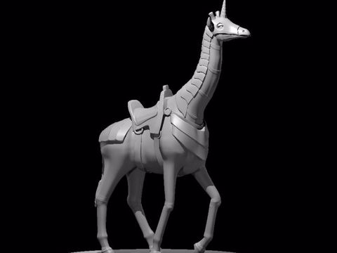 Image of Armored & Regular Giraffe