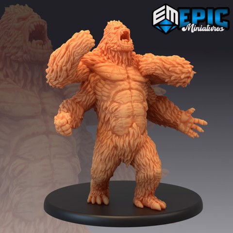 Image of Four Armed Gorilla Roaring / Ape Monster Kong / Classic Forest Encounter
