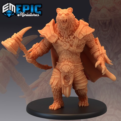 Image of Werebear Lord Hammer / Bear Man Hybrid / Dire Beast / Forest Creature