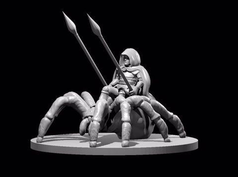 Image of Halfling Male Ranger on Giant Spider