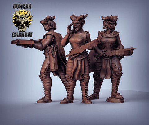 Image of Tiefling with Crossbow (pre supported)