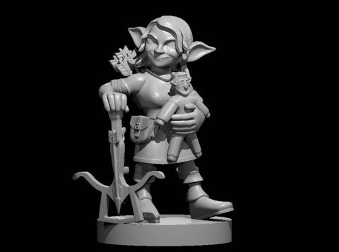 Image of Goblin Female Rogue with Stuffed Firbolg