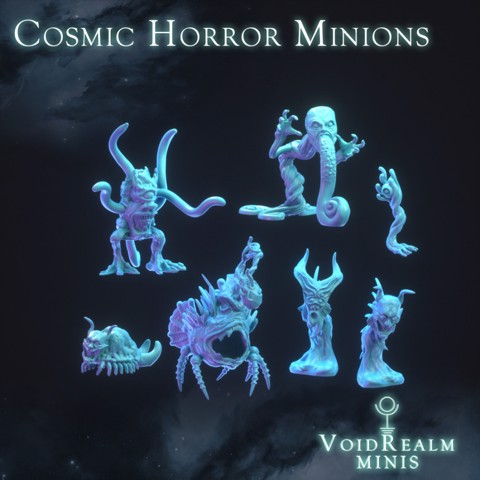 Image of 11 model Cosmic Horror MINIONS set