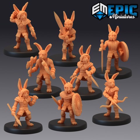 Image of Bunny Army Set / Rabbit Warrior / Rodent Collection