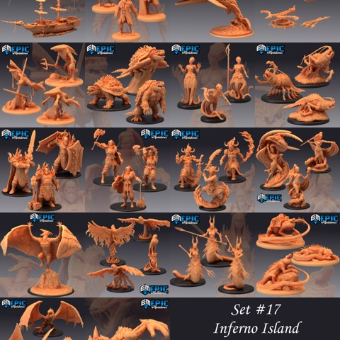 Image of Inferno Island Set / Water & Fire Encounter / Sea & Volcano Collection