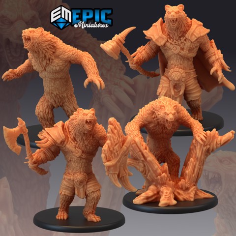 Image of Werebear Set / Bear Man Hybrid / Dire Beast / Forest Creature Collection