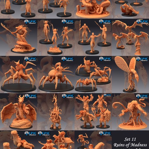 Image of Ruins of Madness Set / Lovecraft Entities / Cosmic Horror Collection