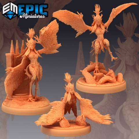Image of Harpy Lady Set / Half Woman Bird Hybrid / Classic Monster Collection