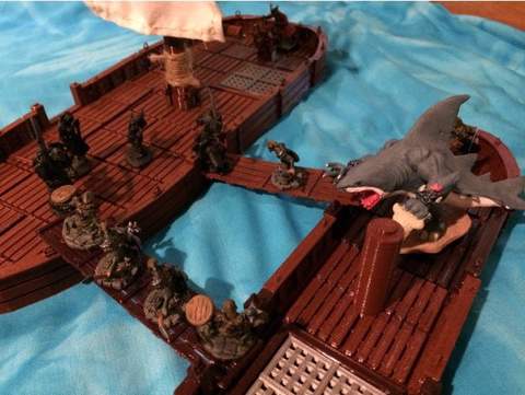 Image of 28mm miniature Boat Tiles