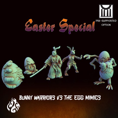 Image of Easter Special: Rabbit Warriors vs the Egg Mimics! Holiday Discount!