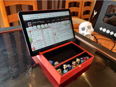 Image of Dice Tray with tablet stand