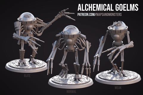 Image of Alchemical Golems - 3D Printable Miniatures