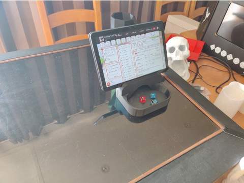 Image of Dice Tower with Tablet Stand
