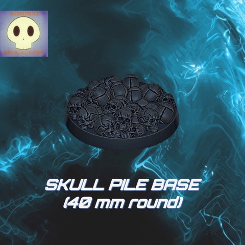 Image of Skull Pile Base (40mm round)