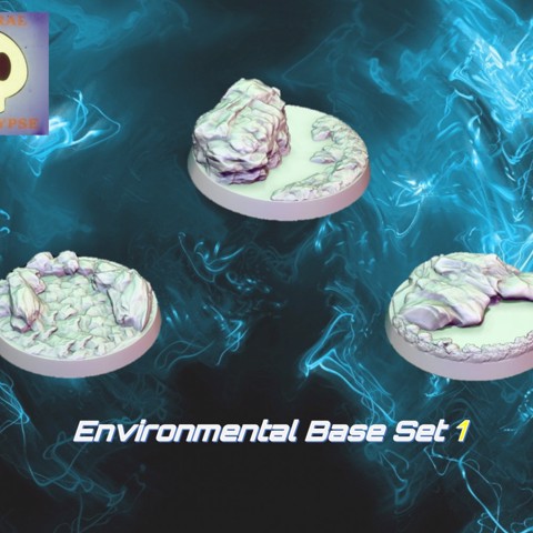 Image of Environmental base Set 1 (6 bases diameter: 30mm and 40mm)