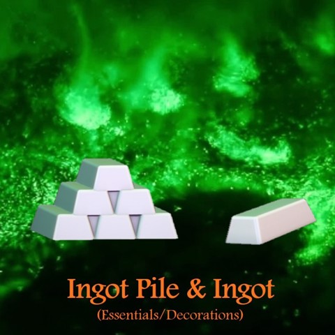 Image of Ingot Pile and Plain Ingot