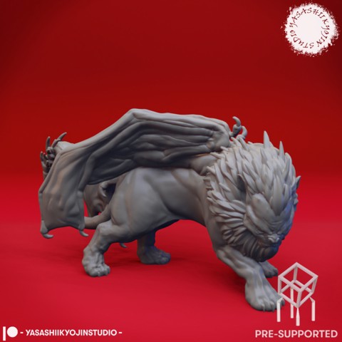 Image of Manticore B - Tabletop Miniature (Pre-Supported)