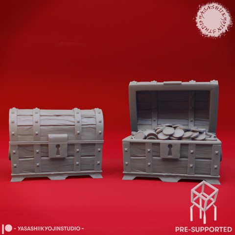 Image of Treasure Chest Pack - Tabletop Miniature (Pre-Supported)