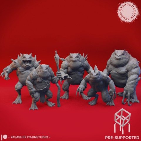 Image of Slaed Mob  - Tabletop Miniatures (Pre-Supported)